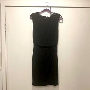 American Living Black Dress with Sequin Collar, Size 10, Good Condition